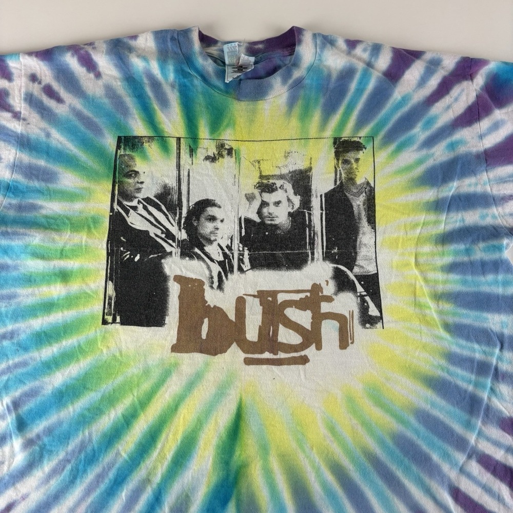 Vintage 1997 BUSH‎ Razor blade Suitcase Tour T-Shirt Size XL Tie Dye